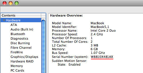 apple mac serial number lookup